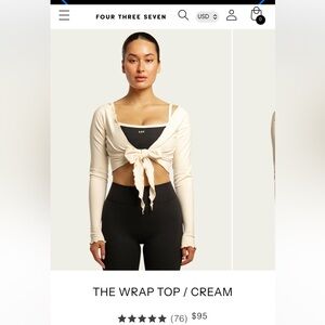 Brand New 437 The Wrap Top Cream